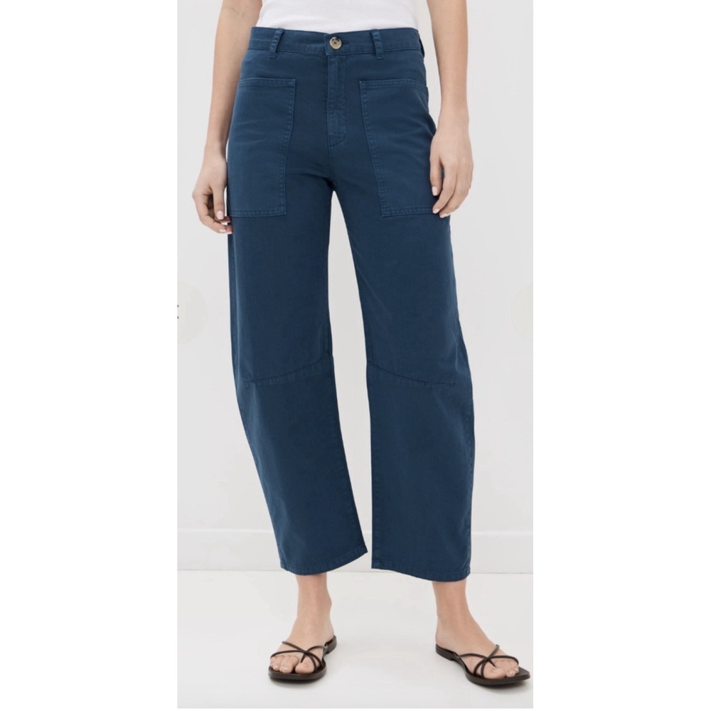 $228 Velvet by Graham & Spencer "Brylie" Cotton Twill Pants in Teal Blue Size 0